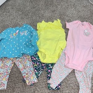 Carters floral outfits for baby girl